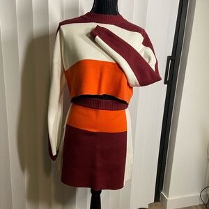 Urban outfitters sweater skirt set